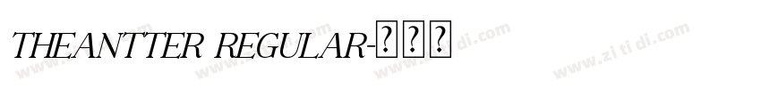 TheAntter Regular字体转换